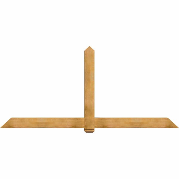 Ekena Millwork Eugene Rough Sawn Timber Gable Bracket, Western Red Cedar, 108"W x 49"H x 6"D x 6"F, 11/12 Pitch GBW108X49X0606EUG00RWR - main